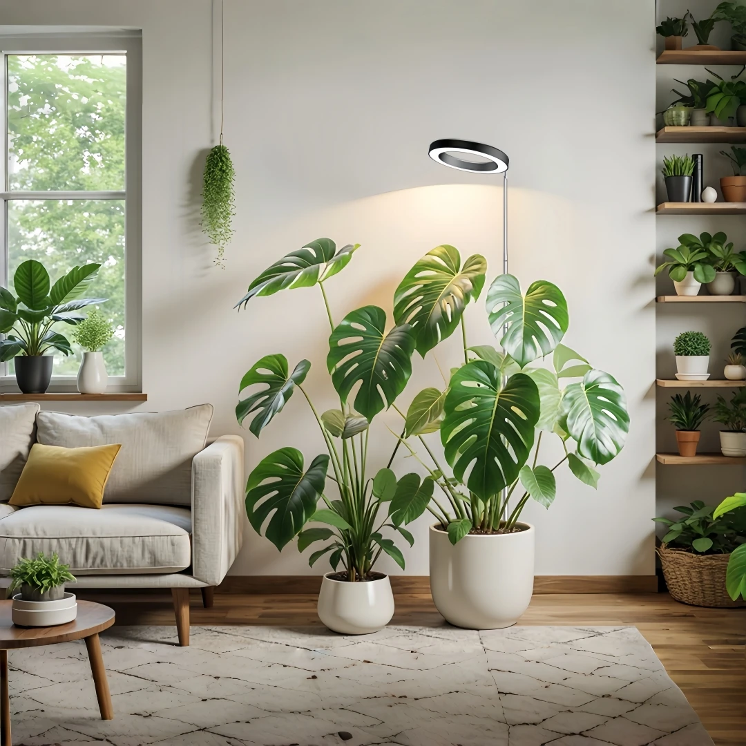 LED-Pflanzenwachstumslampe mit Vollspektrum für Zimmerpflanzen, höhenverstellbar, automatischer Timer, 5V Niedervolt, ideal für große Pflanzen – Detail 2