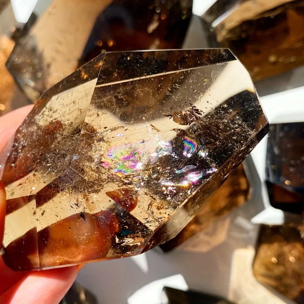 1pc Smoky Quartz Crystal Freeform, Irregular Shape, Elegant Home Decor, Meditation, Gifts, Jewelry Making, Meditation Accessory view 2