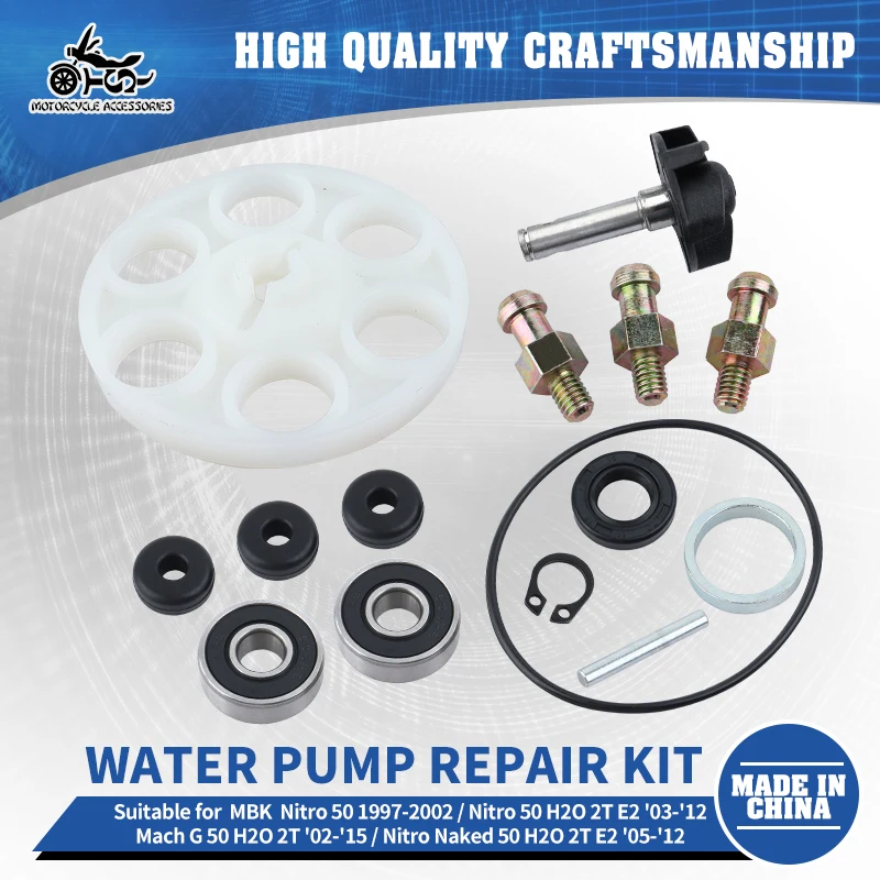 SJ Motorcycle Accessories Water Pump Repair Kit For MBK Nitro 50cc Mach G 50 Nitro Naked 50 2T 100110430