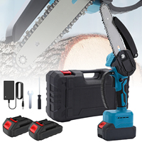 21V 6 inch Mini Electric Pruning Saws Portable Rechargeable Small Wood Splitting Chainsaw Woodworking Tool for Garden Orchard