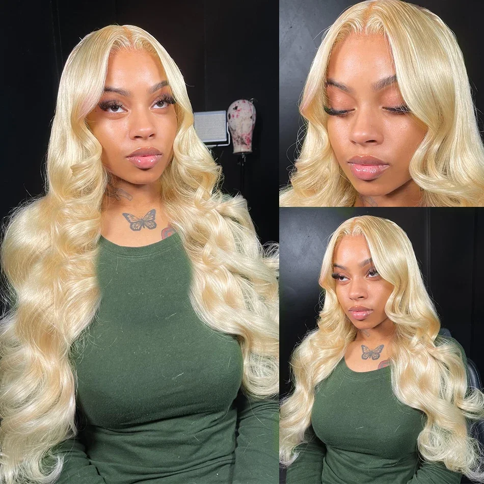 8-30 inch 613 13x6 Lace Front Wig Human Hair Straight Blonde Lace Front Wigs Pre Plucked 180 Density Blonde 613 Human Hair Wig