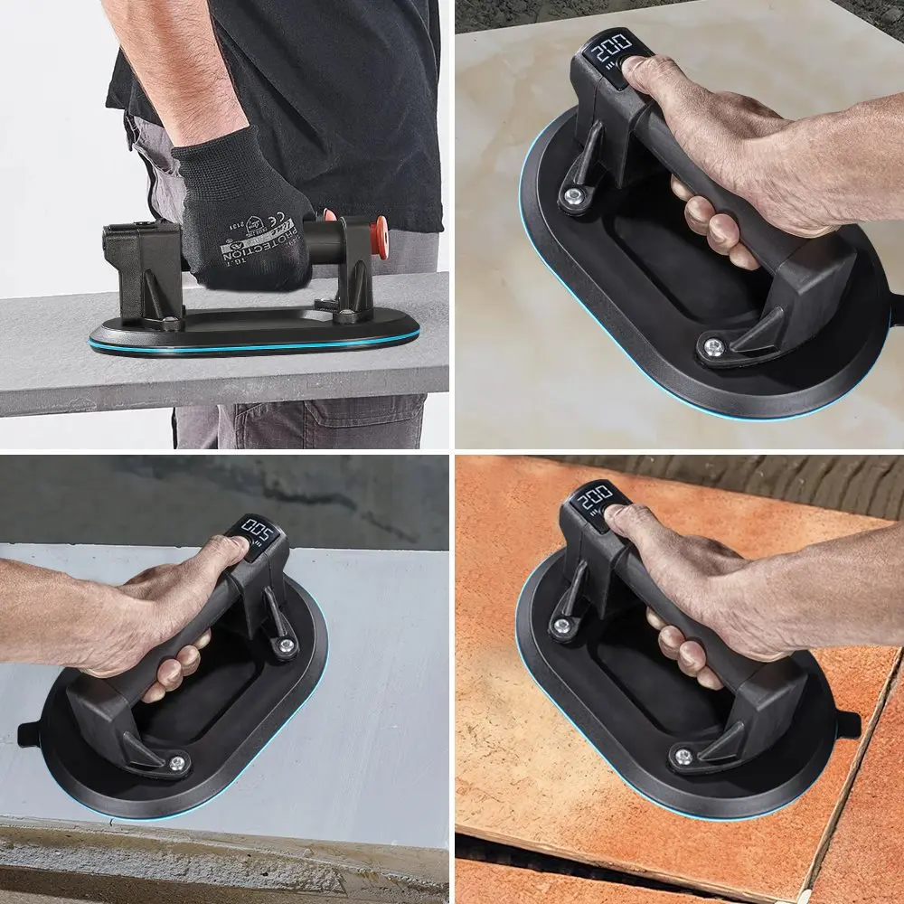 200 كجم الحمولة 8 بوصة الكهربائية كوب شفاط المكنسة الكهربائية رافع الثقيلة باليد رافع للزجاج لتحريك بلاط الجرانيت الكبير