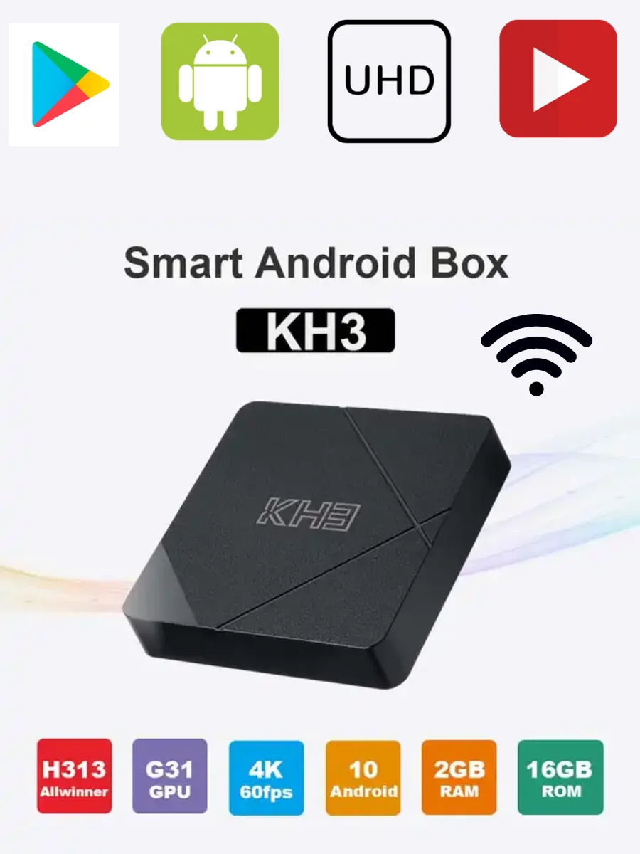 SKYTUR Caixa de TV KH3 Smart com WiFi 4K Instalação de Aplicativos Assista Séries, Filmes e Desenhos - ENVIO RÁPIDO BRASIL