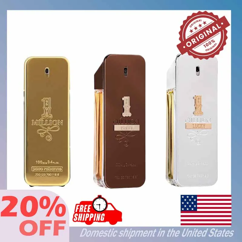 Millones de Lucky Priv de Paco Rabanne para hombres Eau De Toilette TESTER 3.4 fl oz 100 ml Colonia para hombres Nuevo en caja EE. UU.