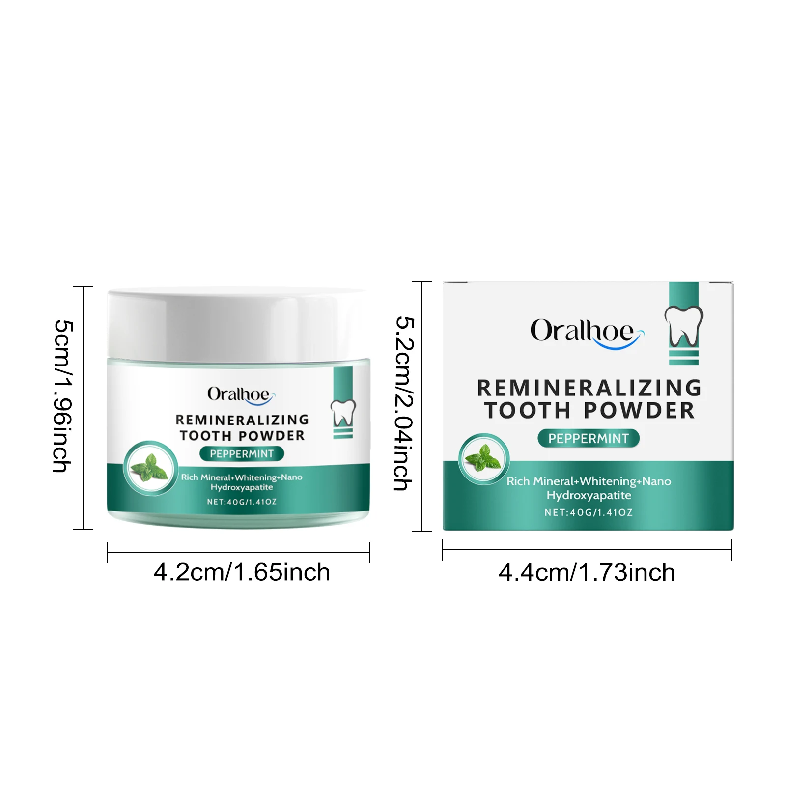 Oralhoe 40 г порошок для зубов со свежим дыханием, мятный вкус, удаление пятен налета, уход за полостью рта, чистый желтый отбеливание зубов, зубной порошок