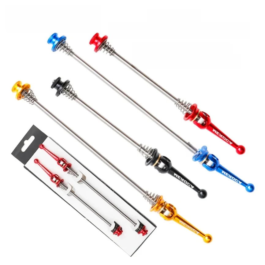 AliExpress NONE MEROCA Mountain Bike/Road Bike Quick Release Rod 74 * 130mm 100 * 135mm Ultralight Titanium Shaft QR axis Folding Bicycle Skewer