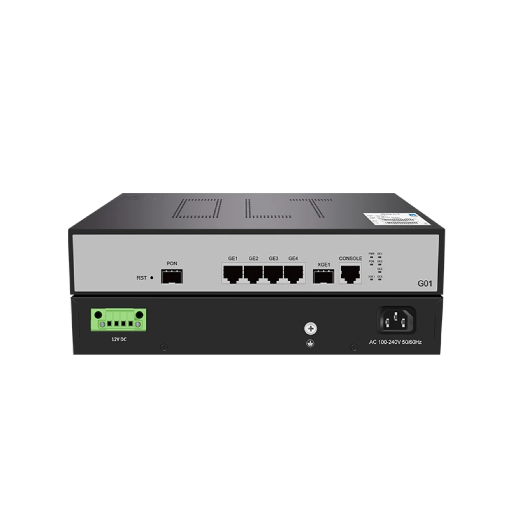 G01  1 GPON OLT 4 GE RJ45 ports, 2SFP+(10GE) optical uplink ports, 1 pon ports GPON OLT