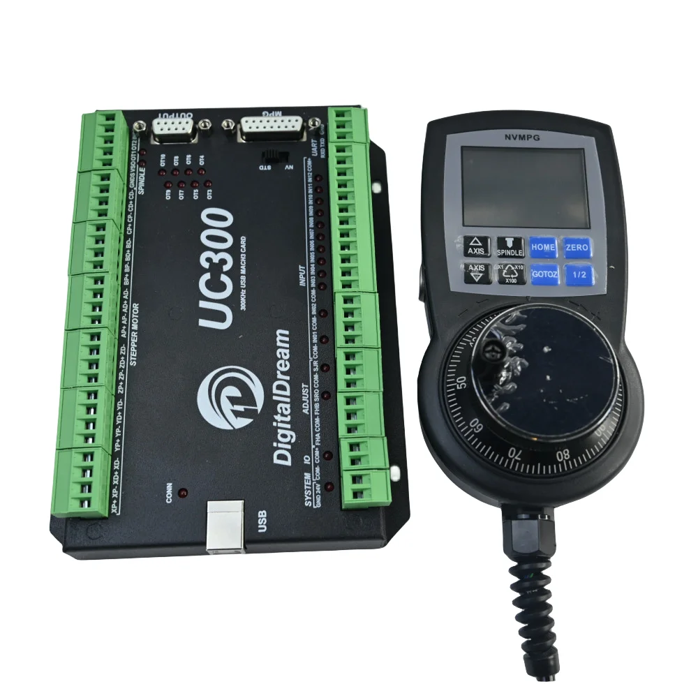 Imagem -03 - Digital Dream Cnc Motion Control Board Placa de Fiação com Volante Lcd Kit Controlador Nvmpg Cnc Mach3 Axis Uc300