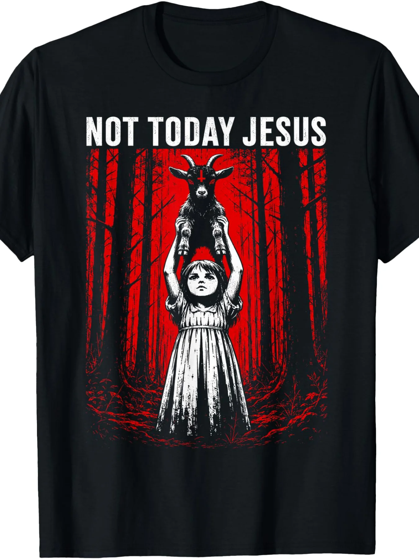 Not Today Gothic Dark Creepy Cute Art T-Shirt for Men Women