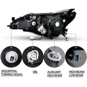 LED světlomety pro Toyota Reiz Mark X 2013 - 2017 Přední světla Autopříslušenství Source DRL Dynamická směrová světla 8 nejlepší prodej LED světlomety pro Toyota Mark X - №2