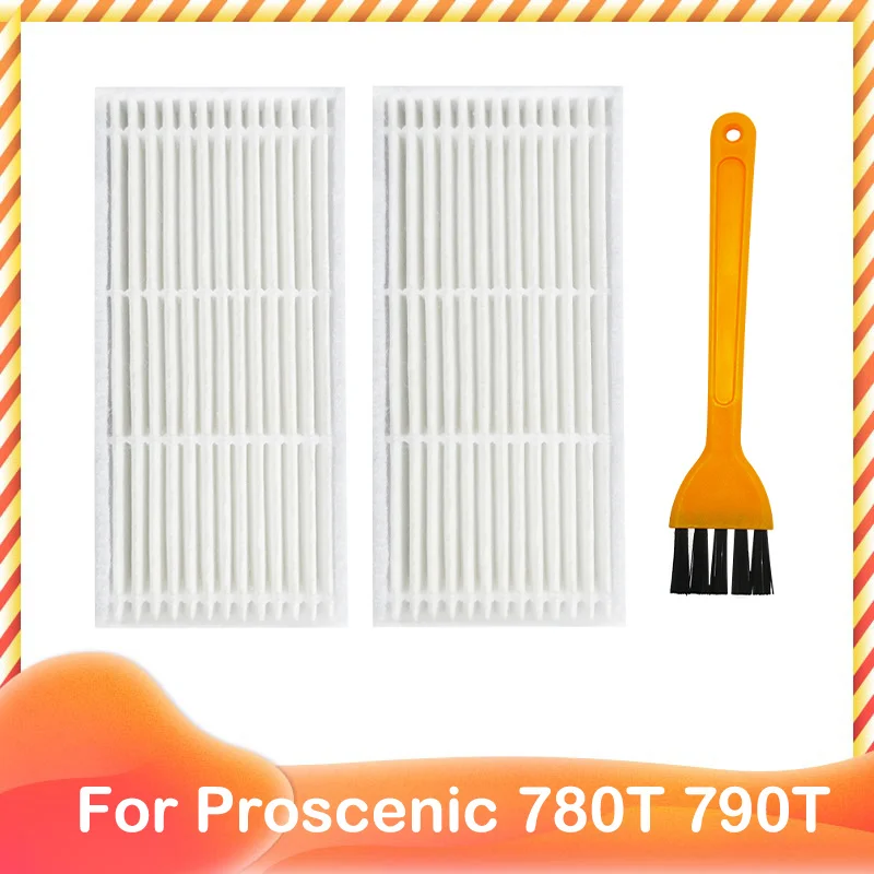 Filtro Hepa para el aspirador robótico Proscenic 780T 790T Kits de piezas de repuesto Cepillo lateral principal Filtro Hepa