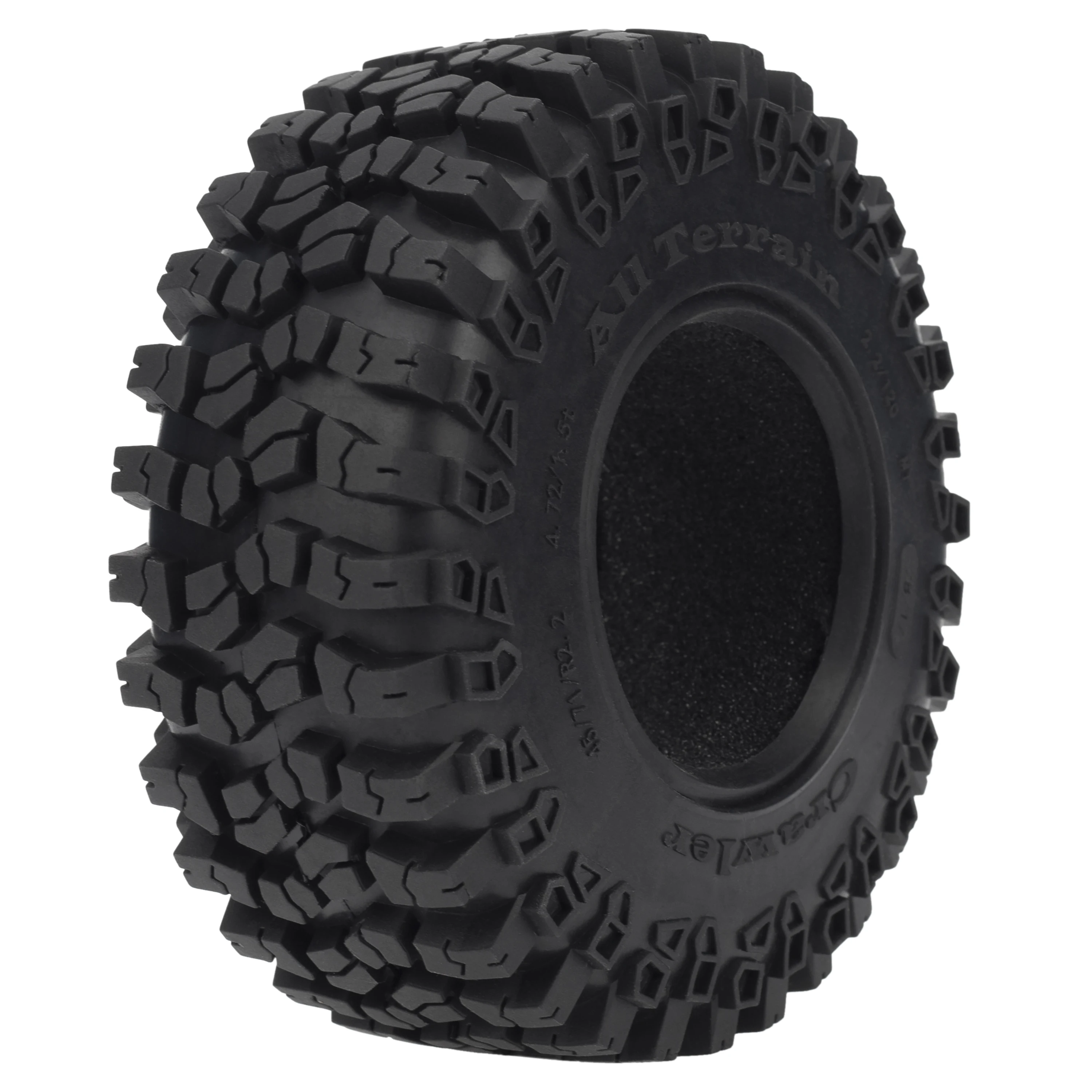 Meus Racing 2.2in Wheel 120mm Tire 2.2\'\' Rubber Tyre 120*45mm for 1/10 RC Rock Crawler SCX10 SCX10 II 90046 TRX4 D90