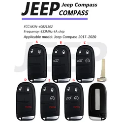 CN086038 M3N-40821302 OEM Smart Remote Key Fob For Jeep Compass 2017-2020 Original Car Key With 4A Chip 433mhz SIP22 Blade