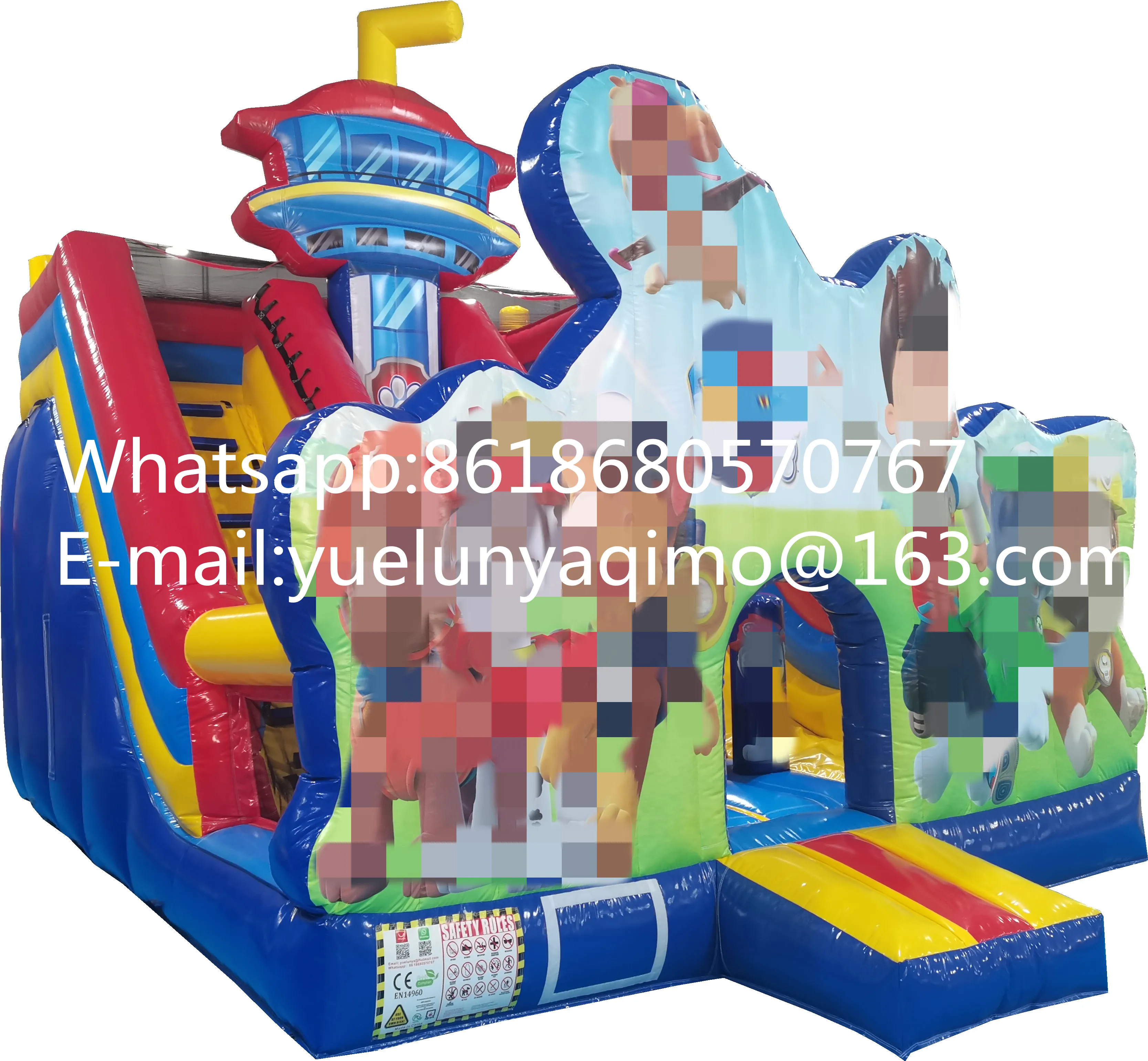 

Factory direct selling commercial inflatable castle slide combination YLY-045