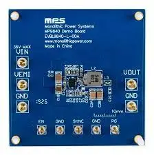 

MPS EVBL9840-L-00A Evaluation Board, MP9840GL, MPQ9840GL, Synchronous Step Down Converter, Power Management