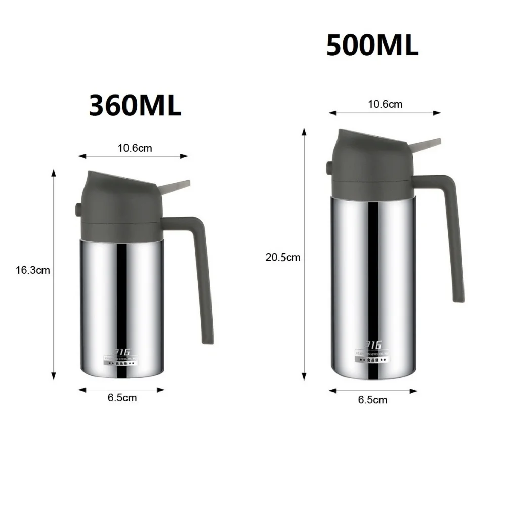 Two-in-One Oil Dispenser, Stainless Steel Oil Spray Bottle, Can Be Refilled With Portable Sprayer, Suitable for Baking, Cooking,