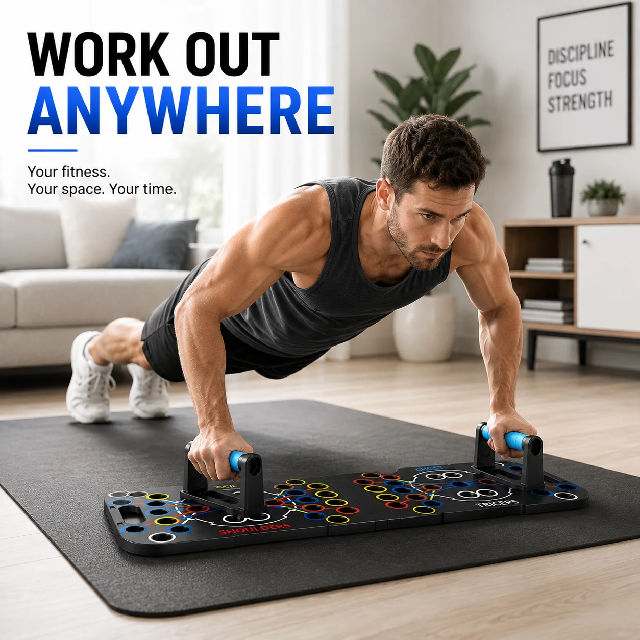 Opvouwbare push-up plank met w - Push Up Board recensie en prijs