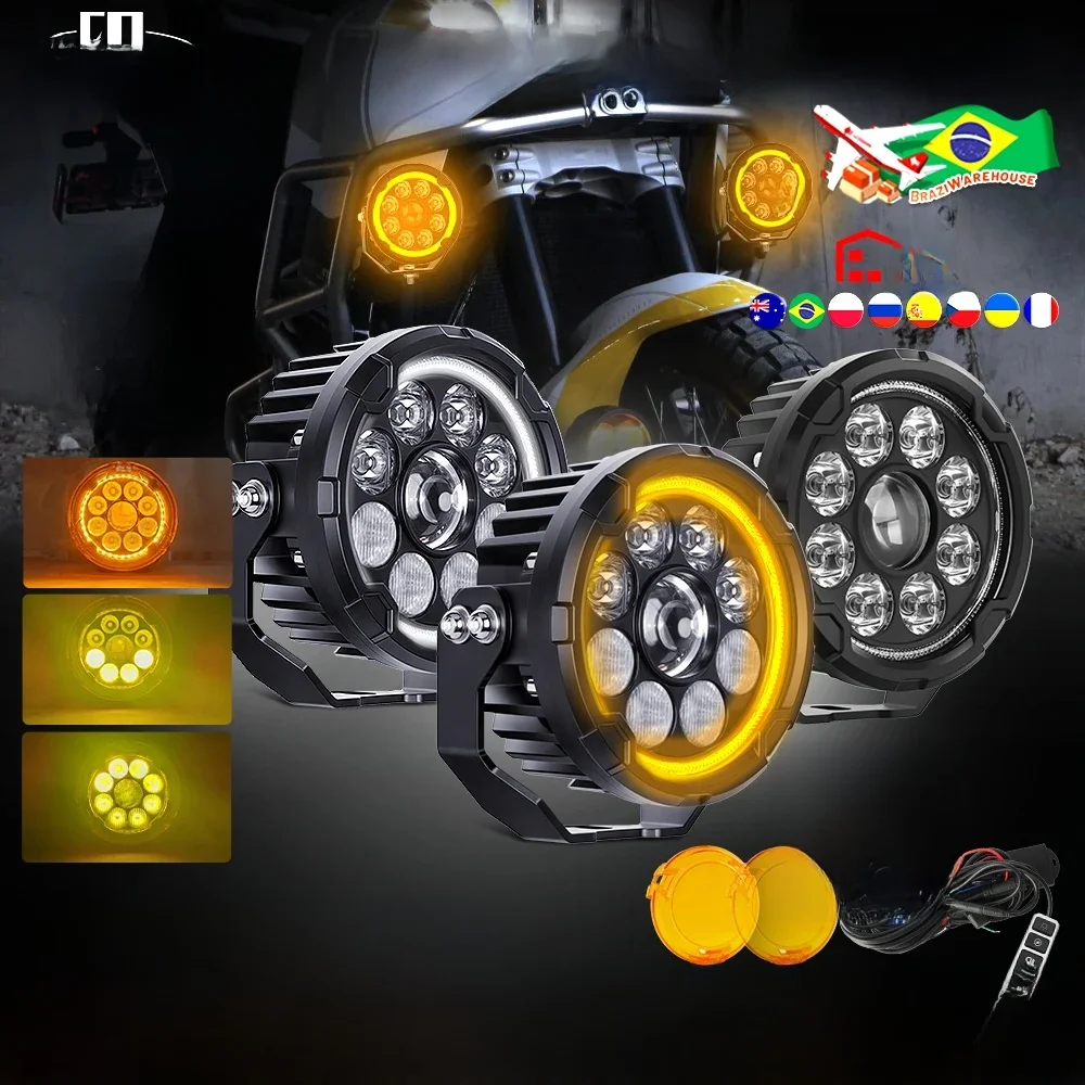 CO LICHT Motorfiets 5 inch LED Werklamp Hoge Dimlicht LED Extra Verlichting Strobe 3500 K 6500 K Voor 4x4 Truck Dirt SUV 12 V 24 V - afbeelding 2
