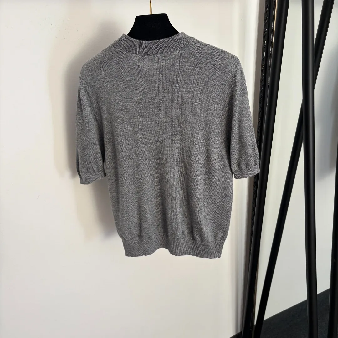 

2026 Women Clothing New Early Spring Wear Wool Cashmere Sweater Top Short Sleeve Style Comfortable And Versatile