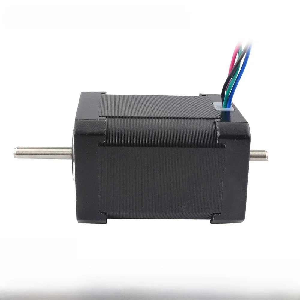 STEPPERONLINE podwójny wał Nema 17 silnik krokowy 65Ncm bipolarny 42x60mm 2.1A 4-przewodowy do drukarki CNC DIY XYZ/3D — zdjęcie 2