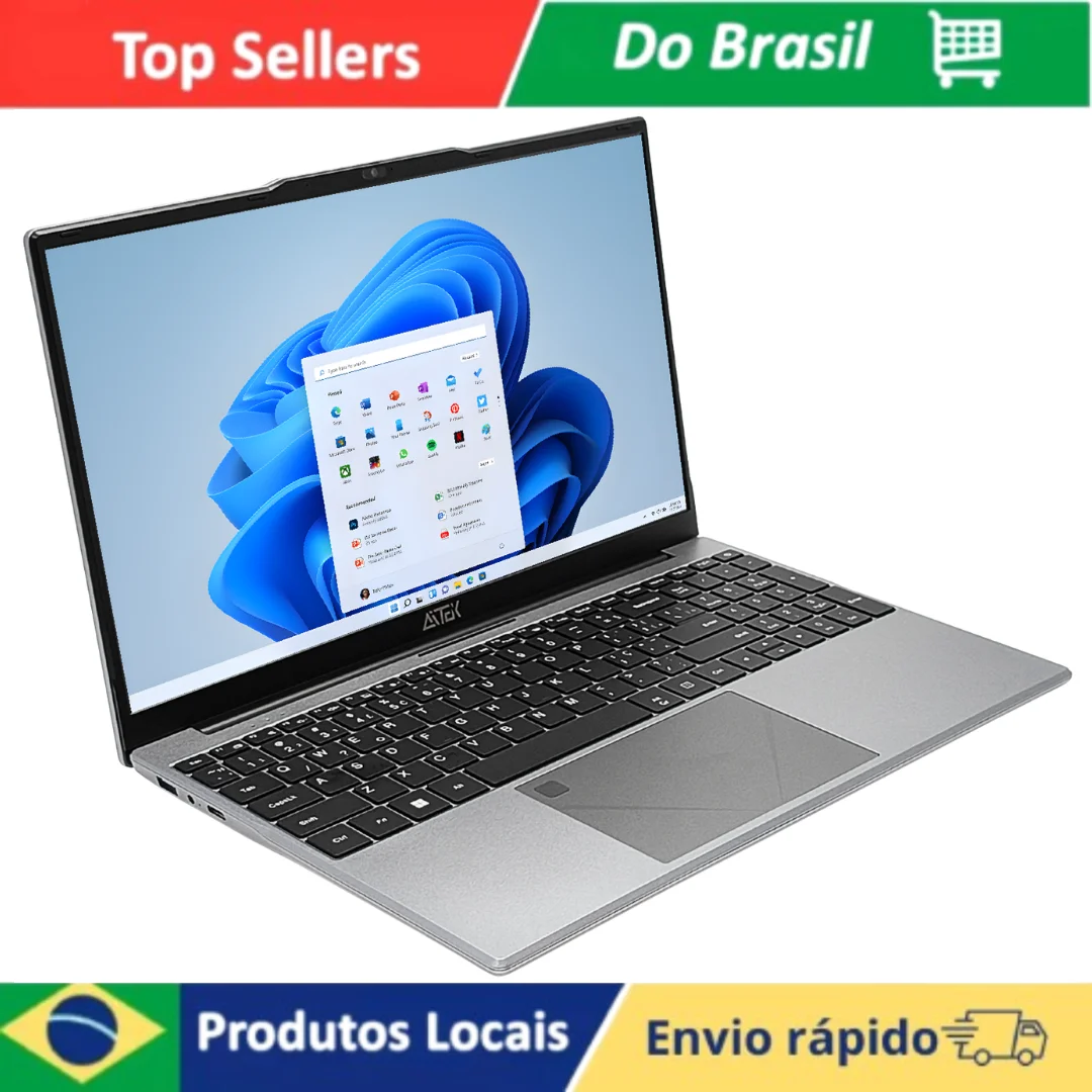 Notebook 15.6 Polegadas Full HD IPS Touchscreen com Intel N5095 16GB RAM 512GB SSD e Windows 11 Pro
