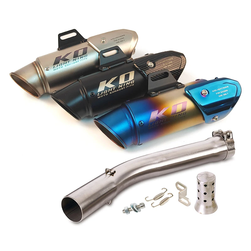 

Motorcycle Full Exhaust System Middle Link Pipe Muffler Stainless Steel Slip On For YAMAHA YZF-R6 1998-2005