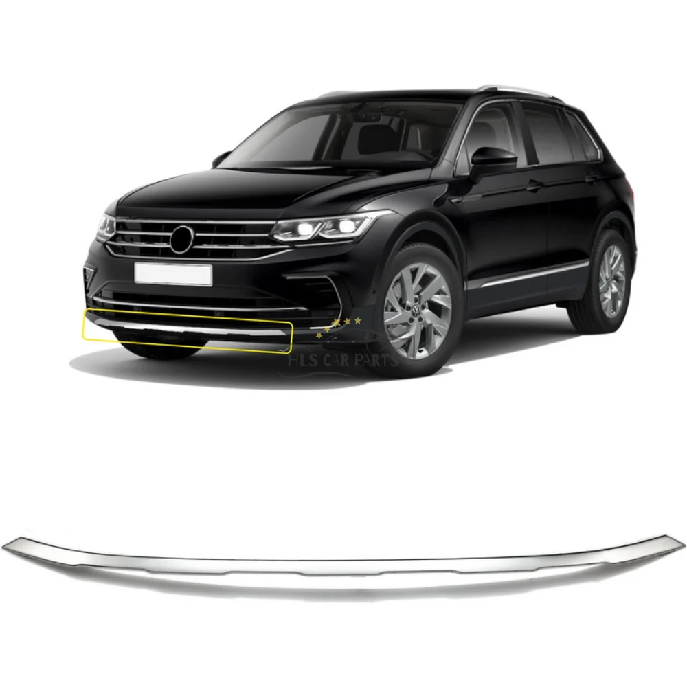 Volkswagen Tiguan Chrome Front Bumper Streamer 2020-2021 Model Years Chrome Car Accessories Free Shipping