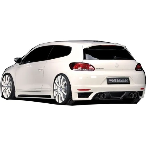 For VW Volkswagen Scirocco 2009 - 2014 Caractere Rear Bumper Attachment - Diffuser (Plastic) - Tuning Racer Sport Shinny