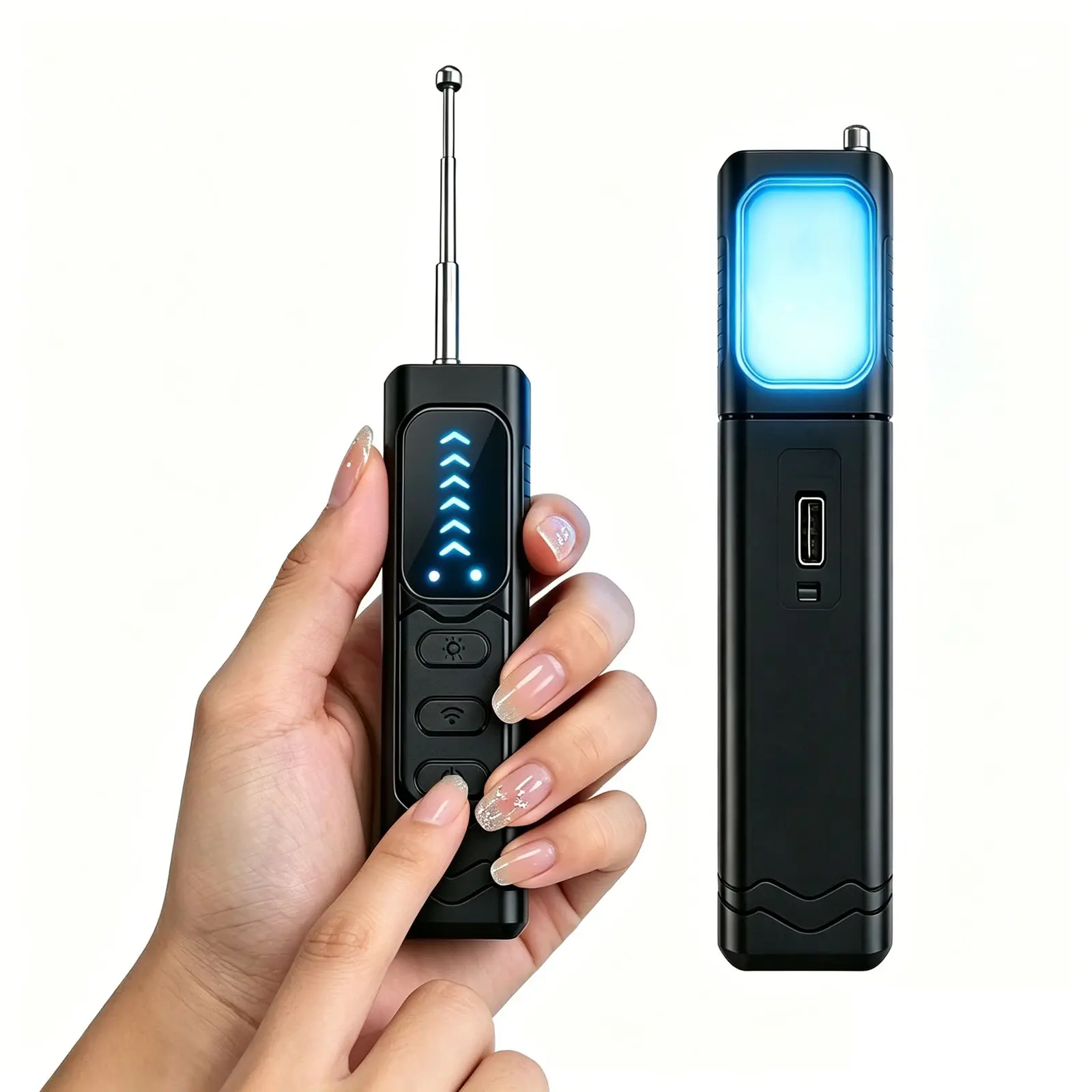 

BB23 2-in-1 Hidden Camera & GPS Detector – RF Signal Scanner for Privacy Protection, No Monthly Fee Portable Spy Camera Detector