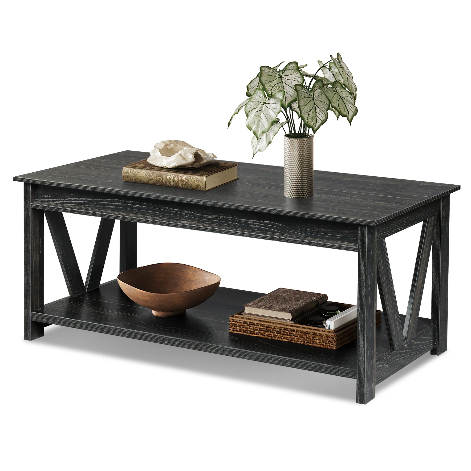 Farmhouse Storage Coffee Table 7