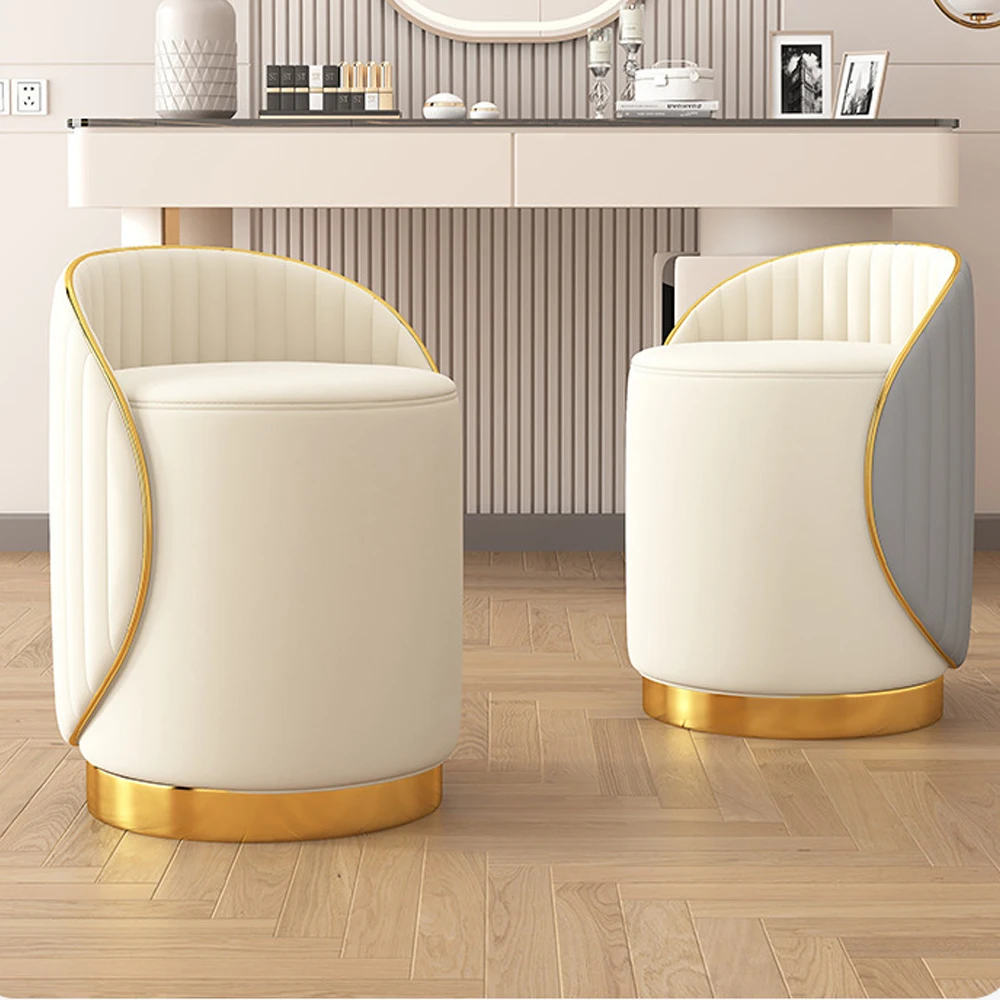 Light Luxury Makeup Chair Bedroom Internet Celebrity Backrest Female Designer Style Simple Nail Art Rotatable