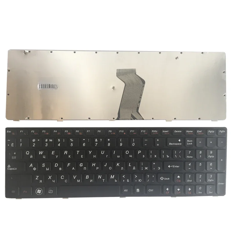 NOWA rosyjska klawiatura do laptopa LENOVO G580 Z580 Z580A G585 Z585 G590 RU z czarną ramką — zdjęcie 2