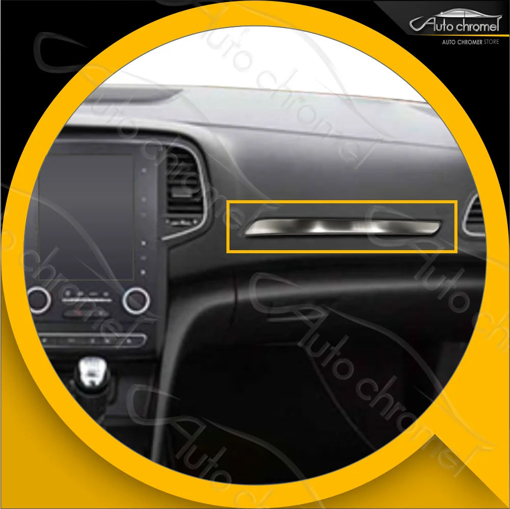 For Renault Megane IV 2016-2020 Front Console Line Chrome Accessory 1 Piece Aftermarket Car Styling Sport Tuning Trophy