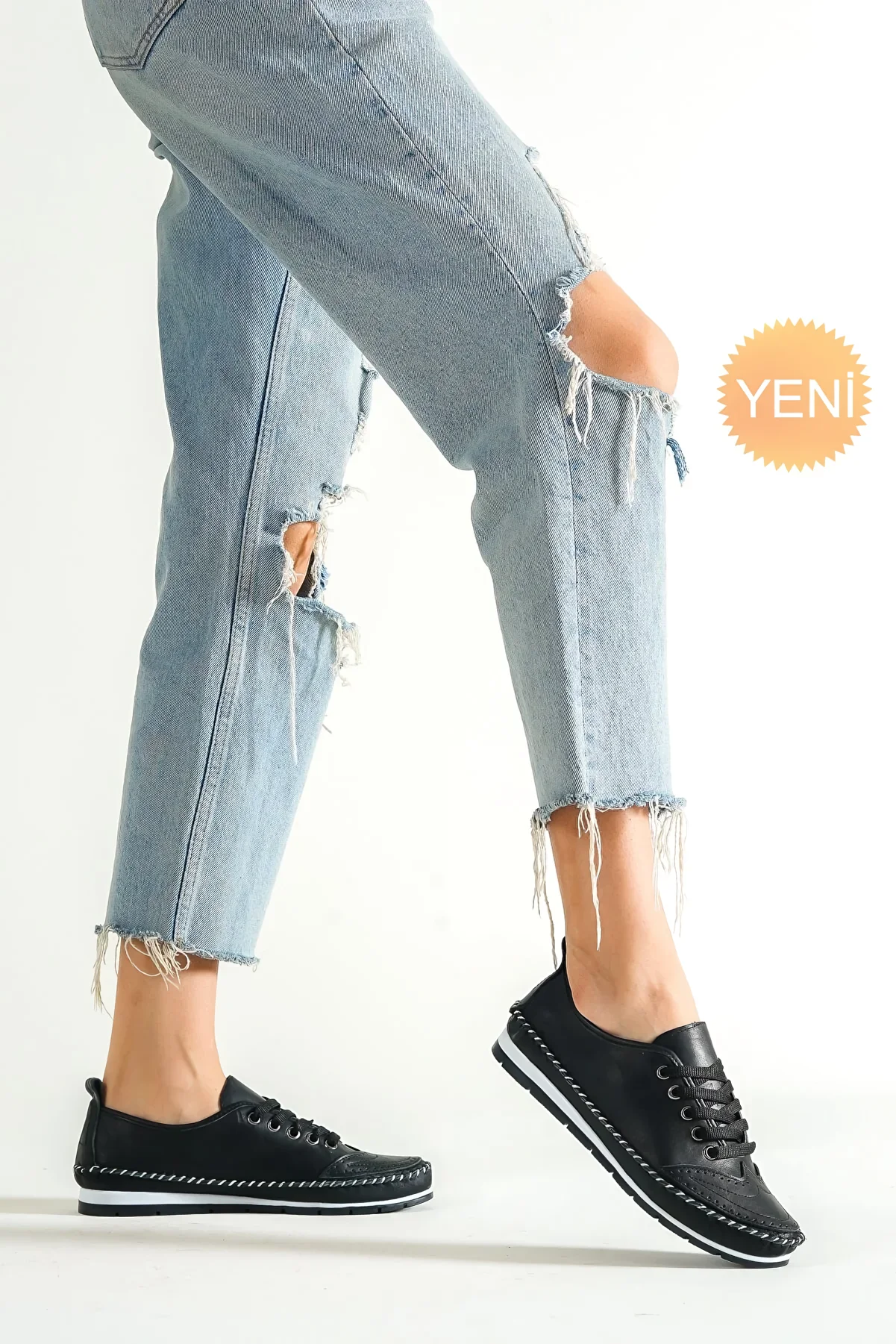 Genuine Leather Women 'S Ballerina Shoes Sports Daily Casual Shoes Anatomical Padded Thermo Soles Terletmeten Breathable Leather Shoes