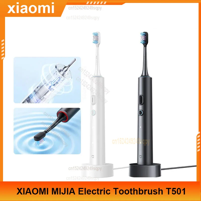 XIAOMI MIJIA T501 Sonic Electric Toothbrush Teeth Whitening Ultrasonic Toothbrushes IPX7 Waterproof Toothbrush USB Rechargeable