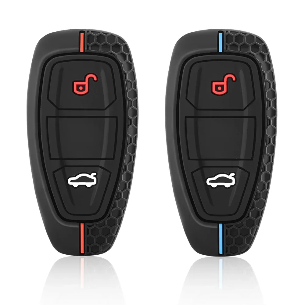 Étui pour clé de voiture en Silicone pour Ford Puma Grand C Max Focus Mondeo Kuga Fiesta Ecosport Transit Kuga étui pour clé à distance en Silicone
