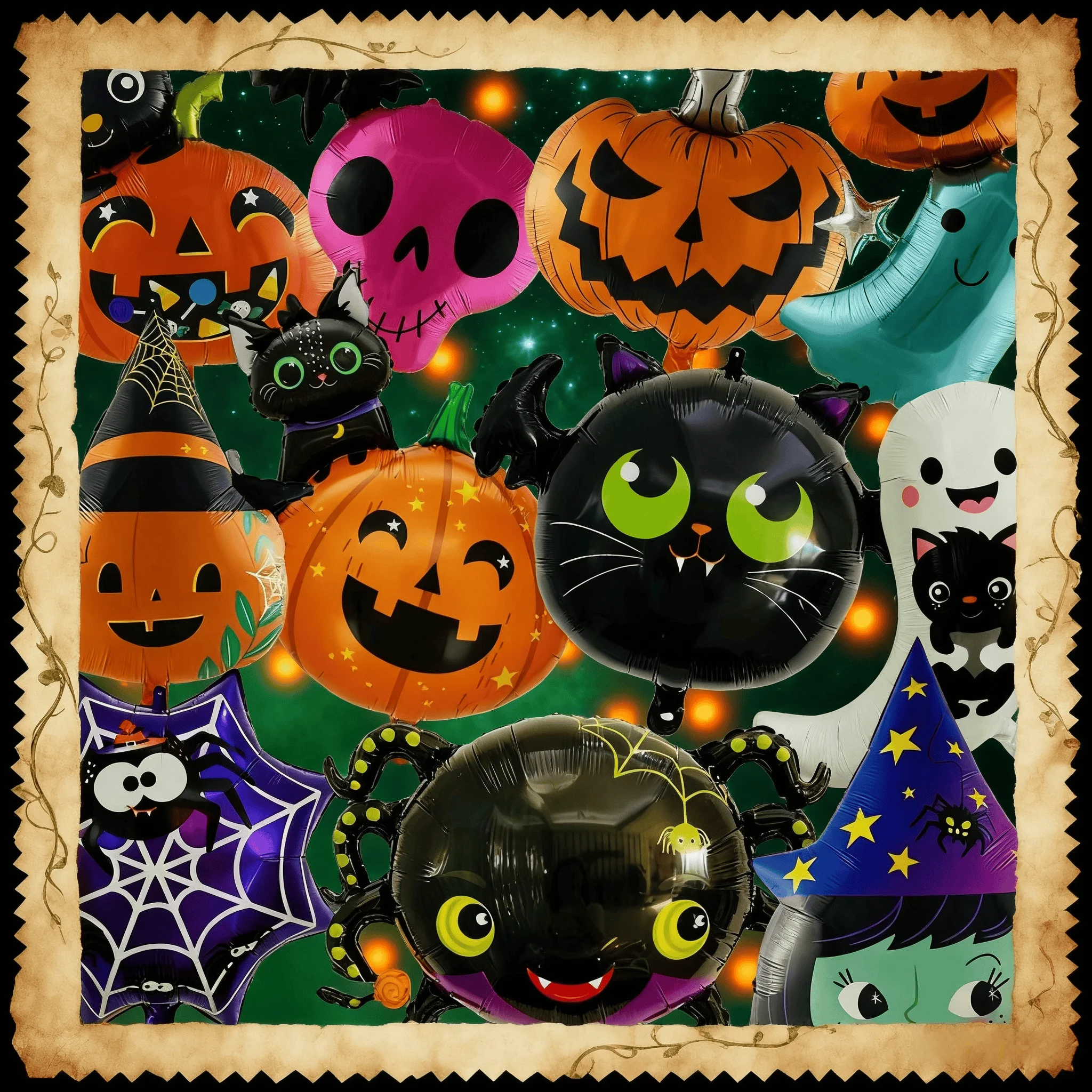 

Halloween Foil Balloons Ghost Skeleton Spider Mylar Helium Balloon for Horror Theme Trick or Treat Party Decorations Supplies