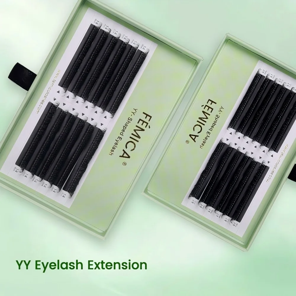 FemicaLashes YY Mink Eyelash Extensions Premade Volume Fans Soft Natural Lashes for DIY Makeup