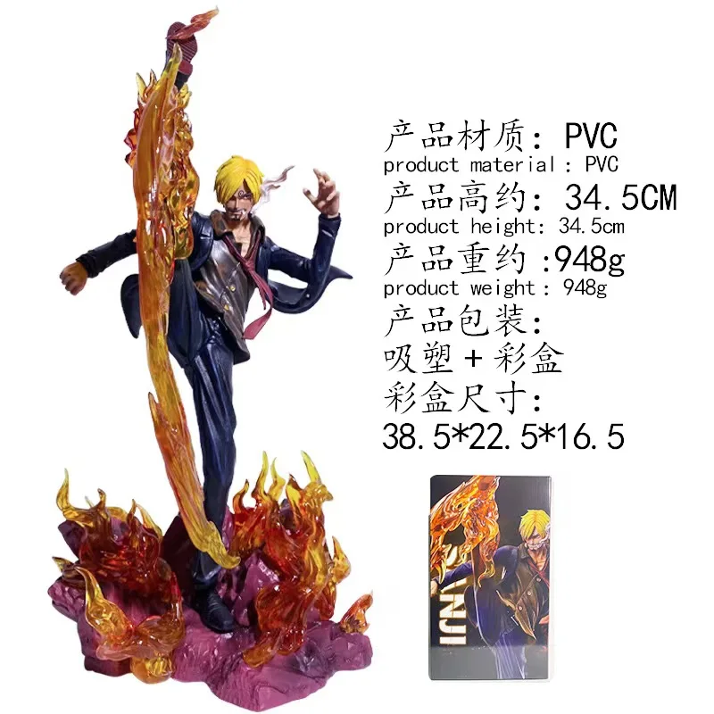 ONE PIECE Straw Hat Pirates Sanji Animation peripherals Model Garage Kit Ornaments boys favorite gift Customized About 35m high