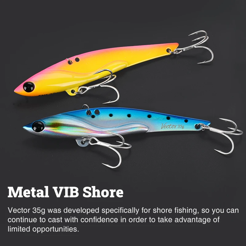 TSURINOYA 105mm 35g Sinking VIB Winter Fishing Bait VECTOR Teppan Vibration Inshore Long Casting Sea Fishing Blade Metal Lure