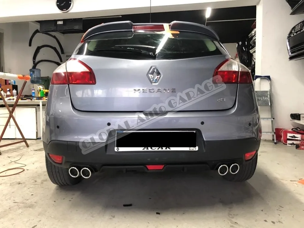 For Renault Megane 3 Hatchback 2009 2010 2011 2012 2013 2014 2015 2016 Diffuser Rear Bumper Extension Attachment Car Universal