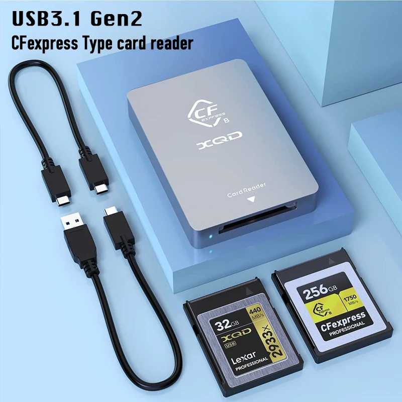 

Type Reader Card Reader USB 3.1 Gen 2 10Gbps CFexpress Card Reader Portable Aluminum CFexpress Memory Card Adapter Thunderbolt