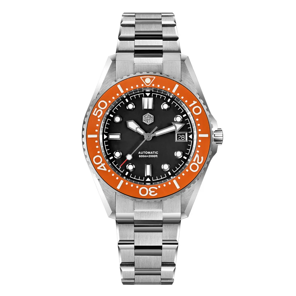 San Martin Upgraded 41mm Waterproof 600m Classic Men Diver Watch Helium Escape Valve ST 2130 Automatic Mechanical Watches SN0036 image 3