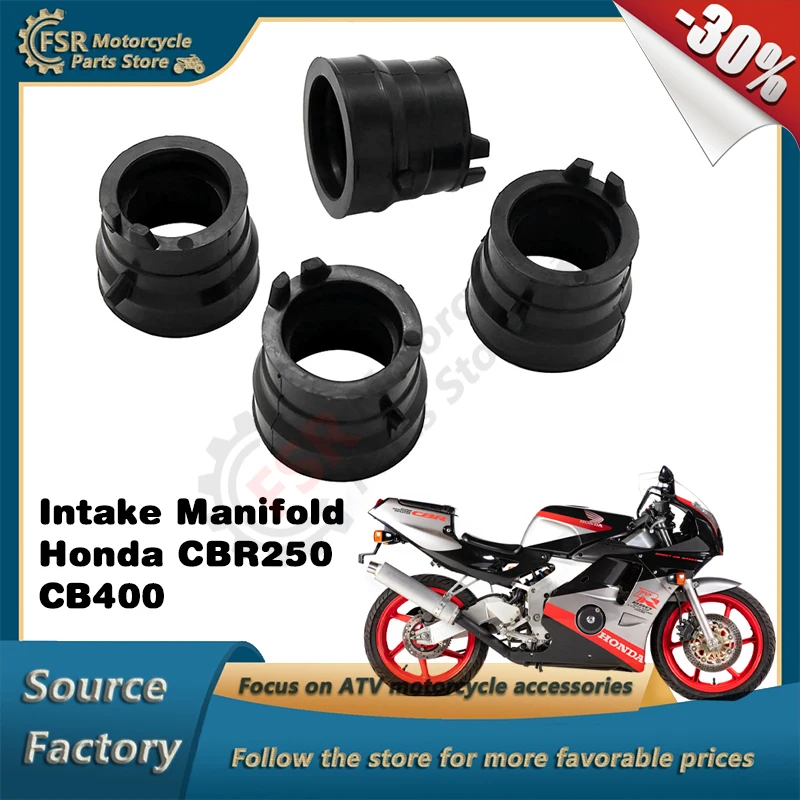 

4pcs Intake Manifold,Fits Honda CBR250 MC19 MC22 CB400 Superfour NC31 CB400SF,P/N:16211-KY1-000 16211-KAZ-000