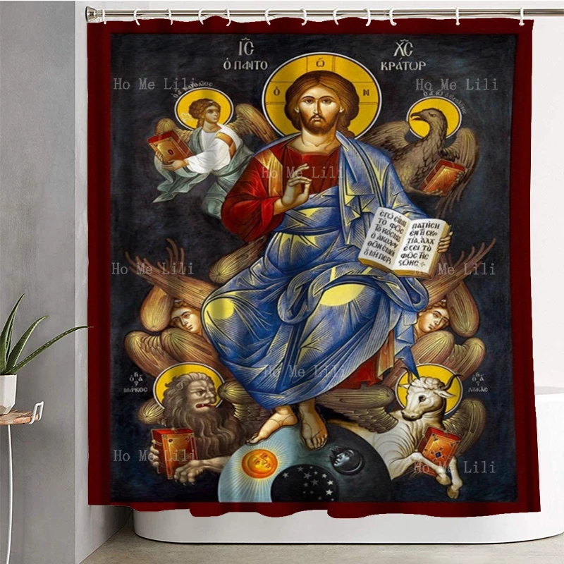 Saint John The Baptist Prophet Our Lady Mary Religious Gifts Christ Icon Orthodox Waterproof Shower Curtains By Ho Me Lili