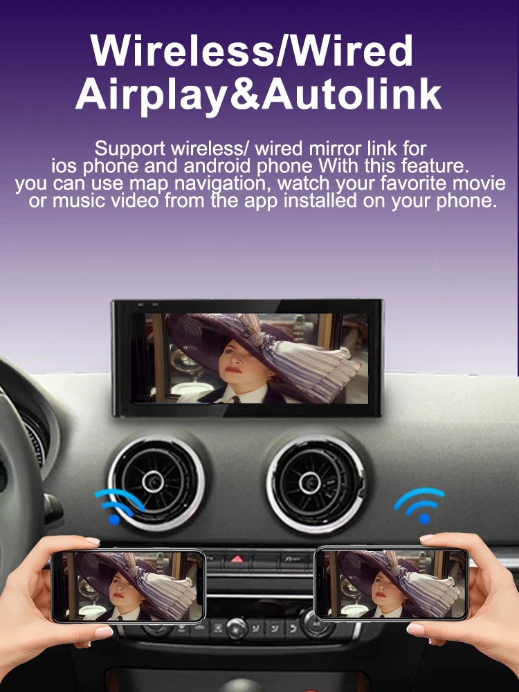 AUTOTOP 10,25 "Touchscreen Multimedia Display Für Audi A3 2013-2018 Airplay Miracast Funktion Drahtlose Carplay Android Auto – Detail 7