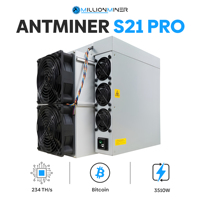 AC. READY 2 SHIP Bitmain Antminer S21pro 234T 3510w Bitcoin Miner