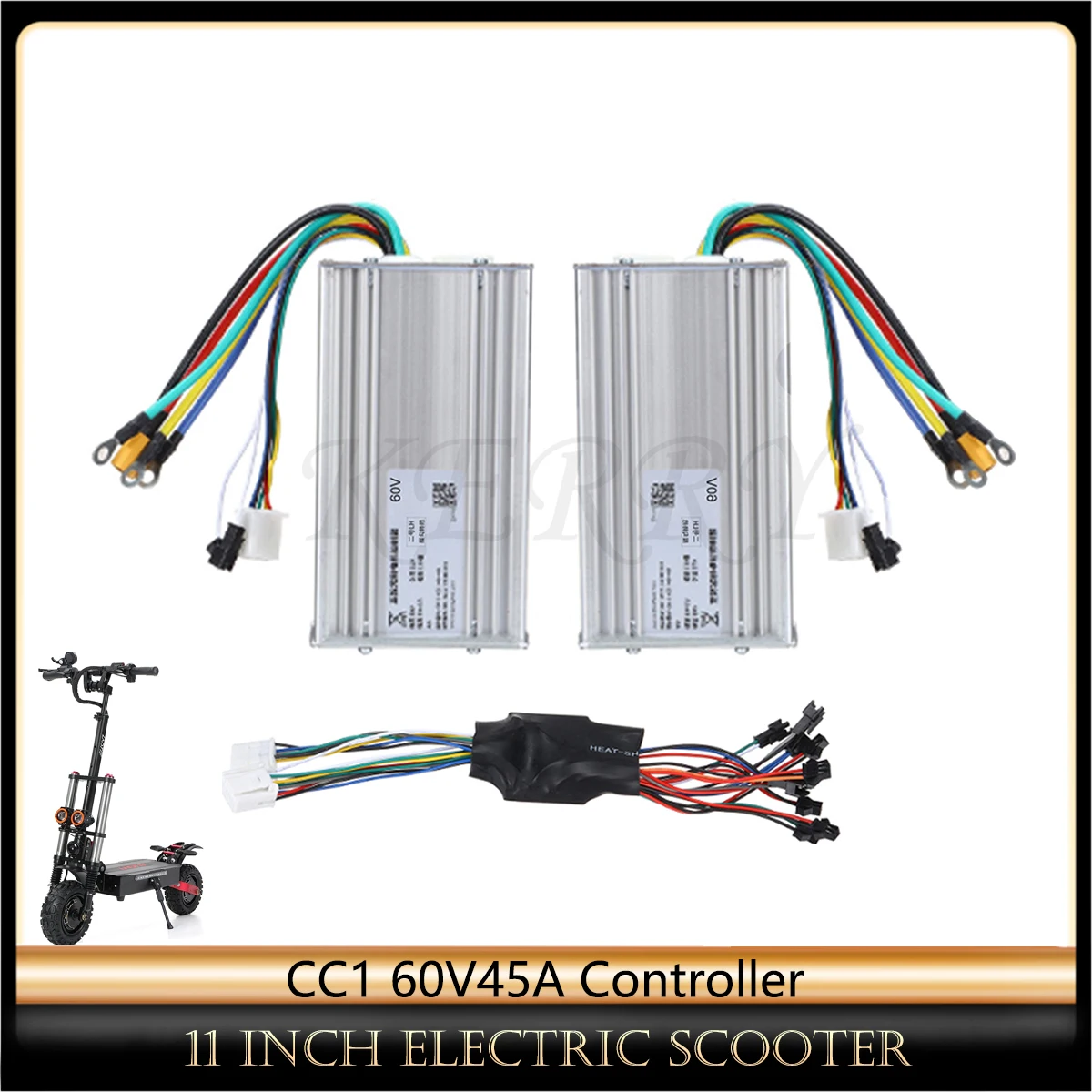 CC1 Controllers YUNLI Upgraded 60V 45A Brushless FOC Sinewave Controller Eskute Parts For Dual Motor Electric Scooter Accessorie