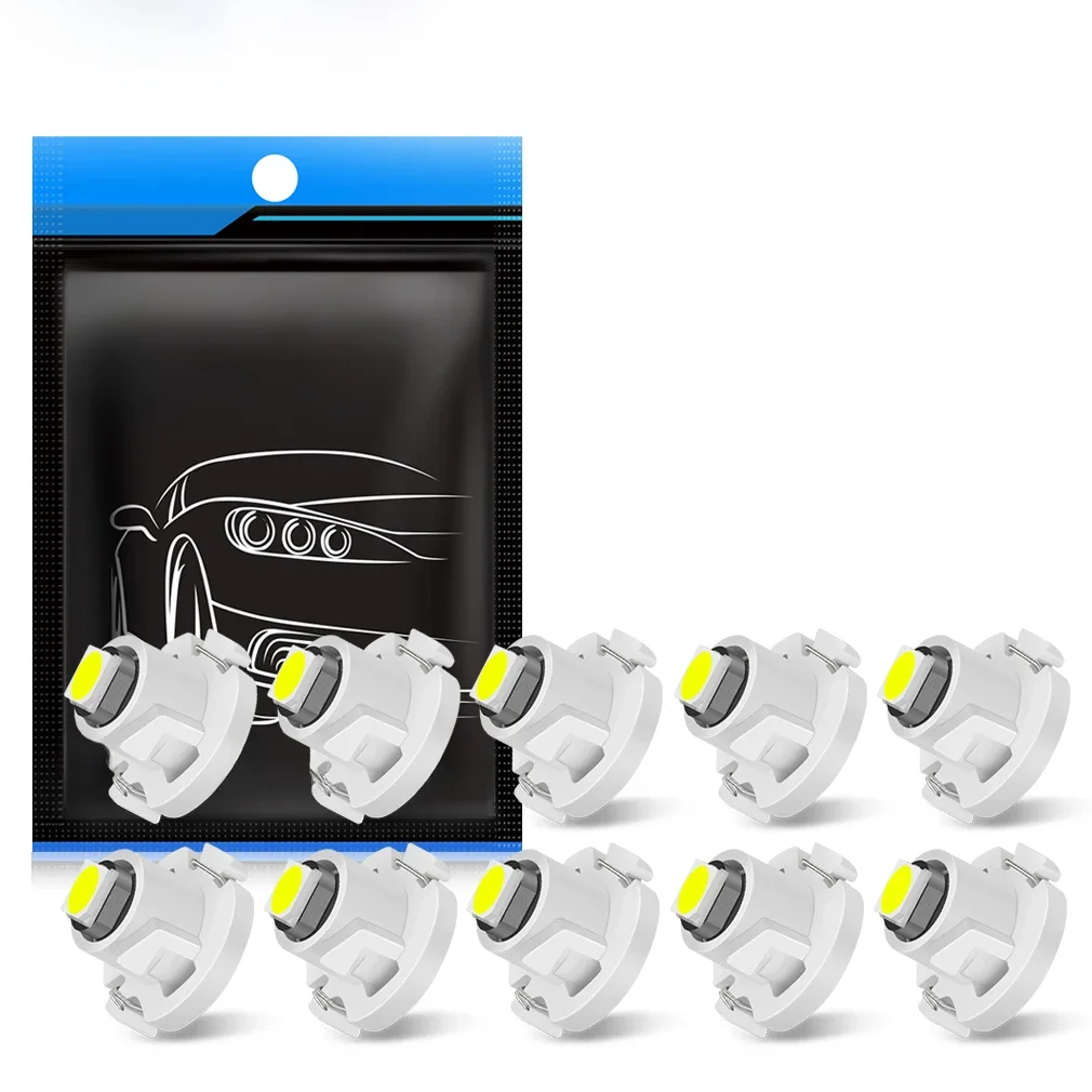 10szt T3 LED T4.2 T4.7 Żarówka Led Canbus 3030SMD Wskaźnik oświetlenia wnętrza samochodu Klin Deska rozdzielcza Podgrzewanie Lampa przyrządów 12V Auto — 2