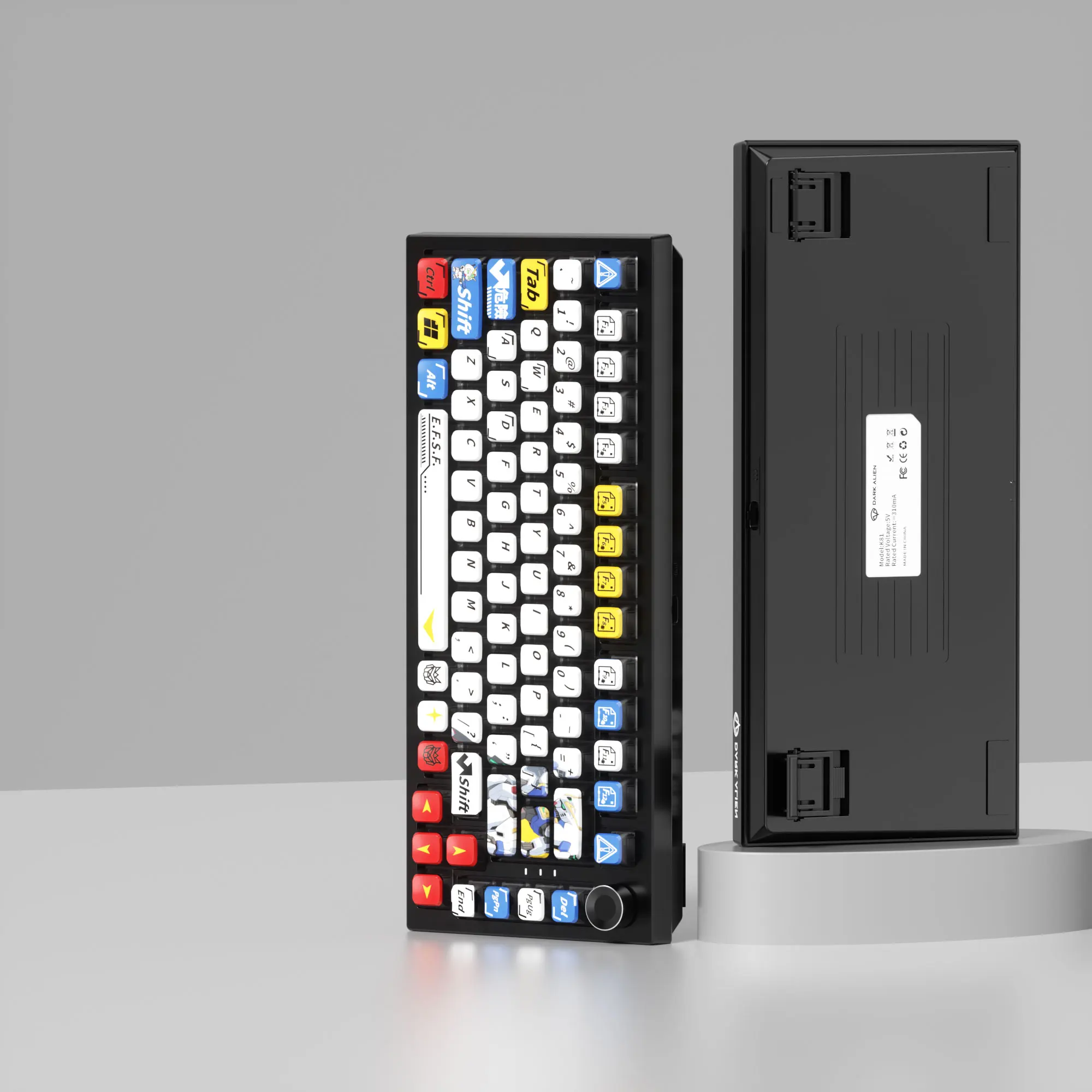 

118-Key Mecha Theme Keycaps Yellow Blue White PBT Dye-Sublimation Mechanical Keyboard Keycaps